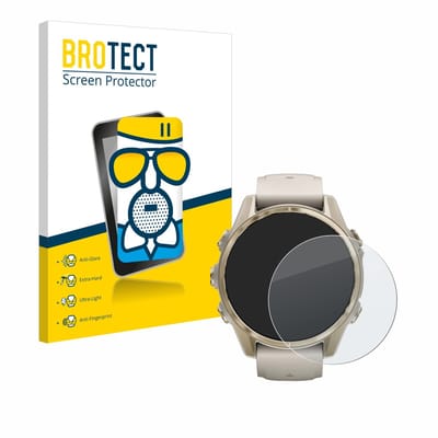 BROTECT - Screenprotector voor Garmin Fenix 8 (43 mm) - Folie Beschermfolie Beschermglas matte