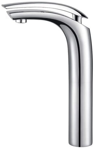 Hudor Wastafelkraan Hoge Uitloop - Verchroomd Messing - Wastafelmengkraan Chroom - Moderne Design - Erymanthe Collectie 80312