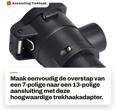 Dailygoods - Aansluiting Trekhaak 7 tot 13 Pins - Auto en Trailer Adapter - Veilig Verbinden - 12 V - Perfect voor Caravan - Geschikt voor Europese Ha...
