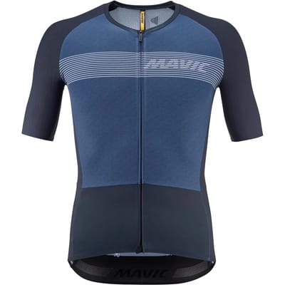 Mavic Cosmic Korte Mouw Wielertrui Blauw S Man
