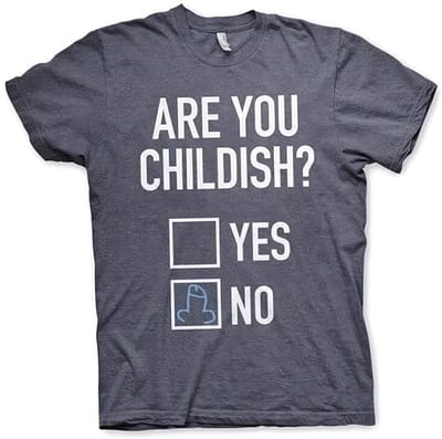 Hybris Are You Childish T-shirt Navy-Heather