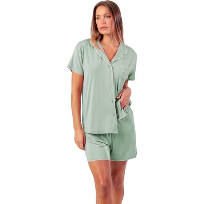 Pyjama-sets Admas Pyjamashort met slipe mouwen Classic Summer