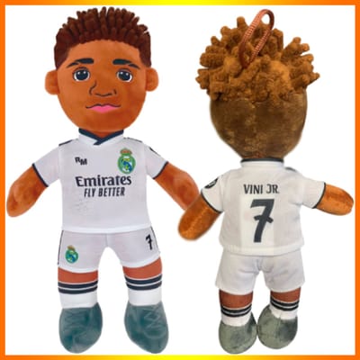 Vinicius Júnior 7 - Real Madrid Voetbal Pluche Knuffel Pop 28 cm - Football Soccer Plush Toy - Speelgoed Knuffels voor Kinderen Jongens Meisjes - Real Madrid Voetballer Merchandise