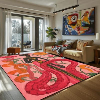 Abstract Vintage Woonkamer Tapijt Luxe Bloemenkamer Decor Vloerkleden voor Slaapkamer Antislip Huidvriendelijk Wasruimte Vloermat Wasbaar 160*230cm