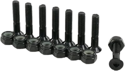 Skateboard Bouten - Onderdelen Set - Skateboard Reparatie - Allen Sleutel - 8 Stuks - Zwart