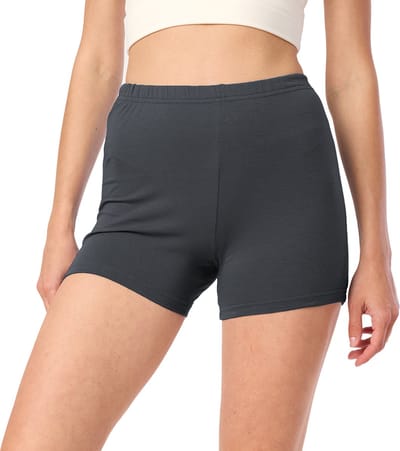 Merry Style MS-MS10-392-LE Dames Leggings - Sport - Vrijetijdsbroek - Hotpants - Shorts - Boxershorts - Kort - Katoen - Grafiet - XS