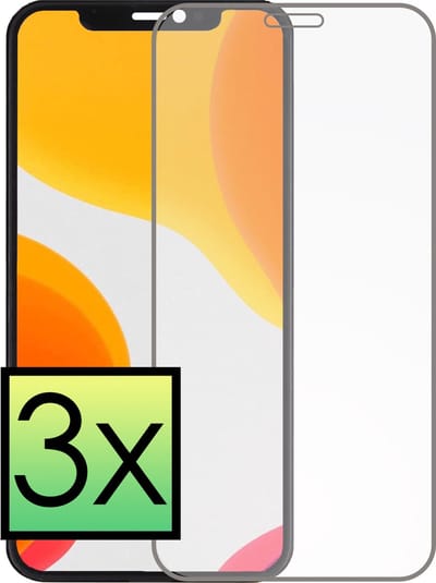 Screenprotector - 3 stuks - Geschikt voor Apple iPhone X - Volledige Dekking - Met Dichte Notch Full protection - Beschermglas - Gehard Glas - Tempered Glass - Screen Protector - Bescherm Cover
