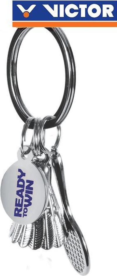 VICTOR badmintonshuttle en racket sleutelhanger