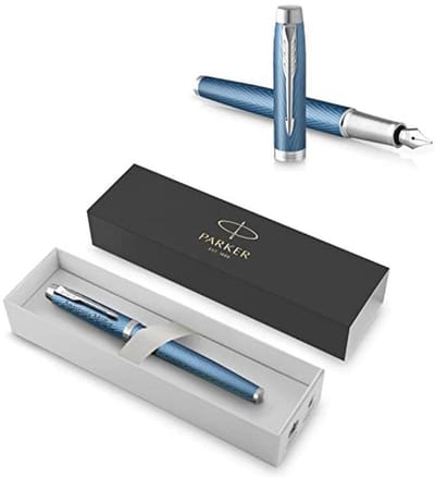 Premium vulpen met gravure - Gepersonaliseerd cadeau - Blauw inkt - Professioneel schrijfinstrument - Verjaardag