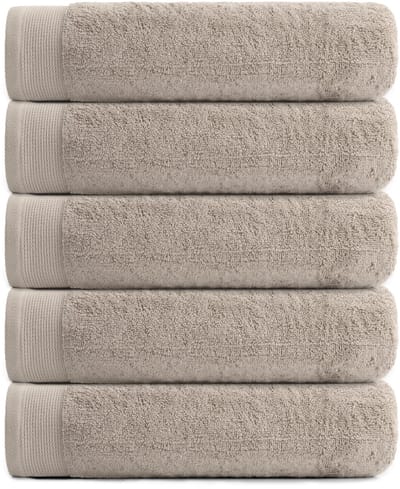 RELAKZ - Gastendoekjes - Warm Sand - 33x55 cm – 100% Katoen – 700 GSM – Luxe Hotelkwaliteit – Extra Dik & Zacht – Set van 7