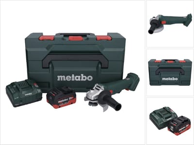 Metabo W 18 L 9-125 accu haakse slijper 18 V 125 mm + 1x accu 10,0 Ah + oplader + metaBOX