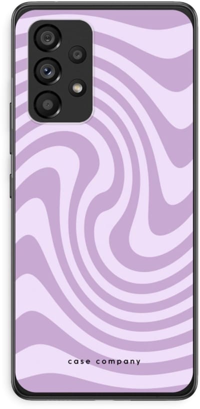 Case Company® - Hoesje geschikt voor Samsung Galaxy A53 5G hoesje - Swirl Paars - Soft Cover Telefoonhoesje - Bescherming aan alle Kanten en Schermrand