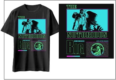 Biggie Smalls - Life After Death Neon Heren Tshirt - 2XL - Zwart