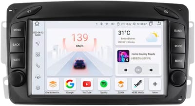 Autoradio met bluetooth - Carplay - Voor Mercedes-Benz CLK W209 / C-W203 / G-W463 / W208 / A-W168 / Viano / Vito / Vaneo - Geschikt voor Apple en Android - Stereo - Navigatie - Navigatiesysteem auto - 6GB 64GB