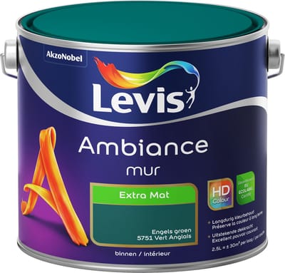Levis - Ambiance Mur Extra Mat - Engels Groen - 2,5 L