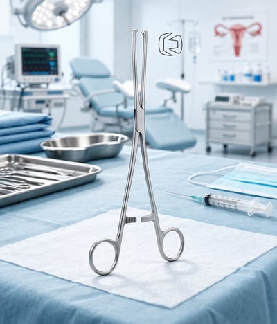 Belux Surgical Instrumets / Museux Tenaculum Tang 2x2 Tanden – Gynaecologisch Instrument – RVS – Chirurgische Grijptang