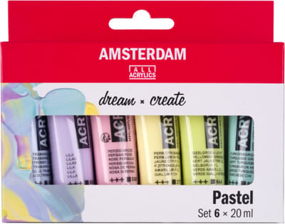 Bruynzeel Amsterdam Standard Series Acrylic Paint Pastel Set 20ml 6pcs.