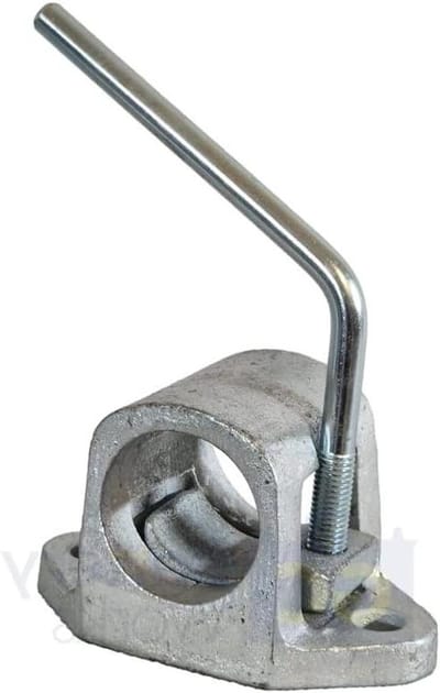 Jockey Wiel Klem - Aanhanger Onderdeel - Trailer Stabiliseren - 48mm Buis Diameter - 150mm Boutafstand - Zilverkleurig