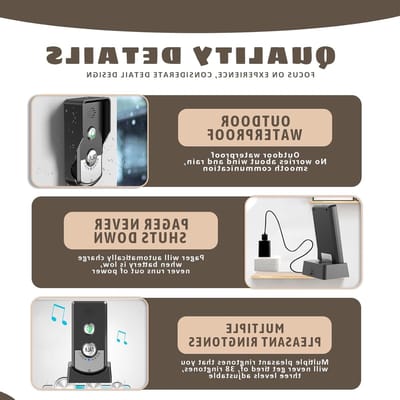 Draadloze 2 Way Voice Intercom voor Thuis en Kantoor, Waterdicht en Eenvoudige Installatie, Lange Afstand Communicatiesysteem
