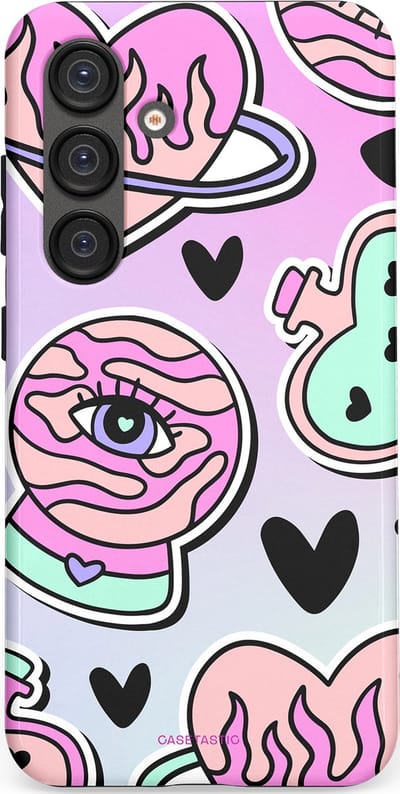 Casetastic Hoesje Geschikt voor Samsung S25 - Stijlvolle Beschermende Duo-layer Case - Pastel Popart