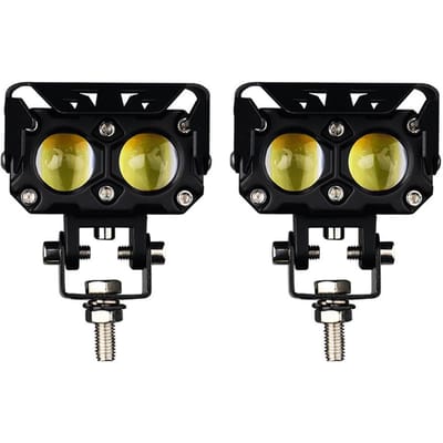 2 STUKS Motorkoplamp Spots LED Rijden Mistlamp 90 W Dual Color Hoge/Dimlicht Werken