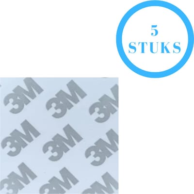 3M Plakstrips Vierkant - Dubbelzijdig Tape - Plakstrips Dubbelzijdig - 3M Tape - 5 CM - 5 Pack - Lichte Objecten