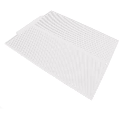 Siliconen Afwasmat 485x405mm Hittebestendig Antislip Keuken Aanrecht Afdruipmat voor Thuis wit
