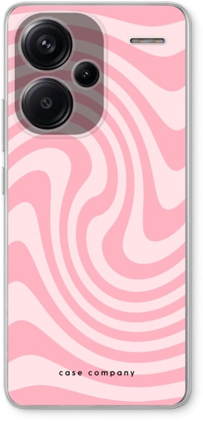 Case Company® - Hoesje geschikt voor Xiaomi Redmi Note 13 Pro plus hoesje - Swirl Roos - Soft Cover Telefoonhoesje - Bescherming aan alle Kanten en Schermrand