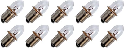 Signaallamp P13.5S 7.2V 3.6W - 500 mAh - 10 stuks - T1 Gloeilamp Ø10mm - 30mm - 2500K - Dimbaar
