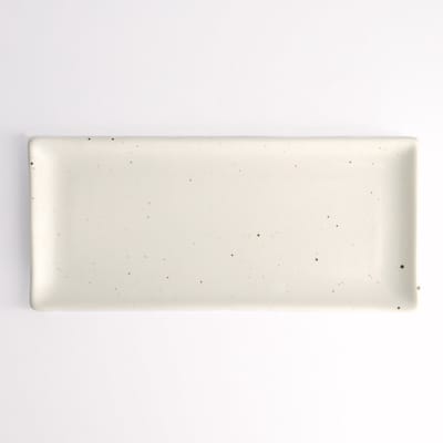 Tokyo Design Studio - Kohiki White Matte Rechthoekig Bord - Wit - 28,5 x 12,5 cm