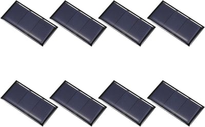 Mini Zonnepanelen - Zonnecellen Fotovoltaïsch - Doe-het-zelf Projecten - Energie Besparend - 8 Stuks 6x3cm - Zwart