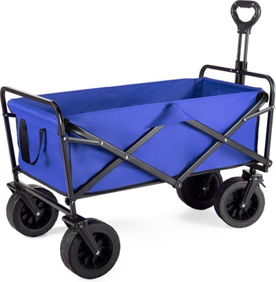Outtec® Opvouwbare Bolderkar, Bolderwagen, Boodschappenwagen - 100 liter - tot 100 kg - 91x59x52 cm - voor Boodschappen & Kamperen