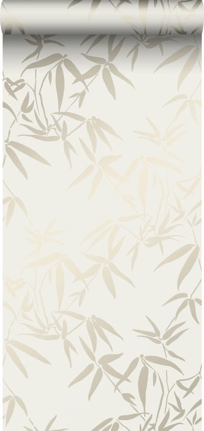 Origin Wallcoverings behang bamboe bladeren beige - 347735 - 0,53 x 10,05 m