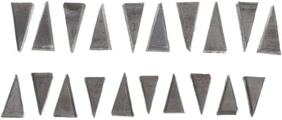 Dailygoods- Hamerwig 20 Stuks - Metalen Wig - Installatieaccessoires - Verbeterde Grip - Eenvoudige Installatie - Afmetingen 2,20 x 1,10 x 0,30 cm