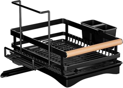 Afvoerbak Keuken - Gereedschap Houder - Aanrecht Organiseren - Afneembaar Ontwerp - 319 x 144 cm - Zwart