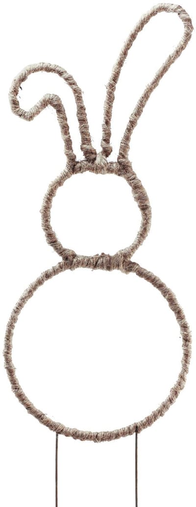 Paashaas decoratieve decoratieve plug konijn metaal naturel H36cm 4 st