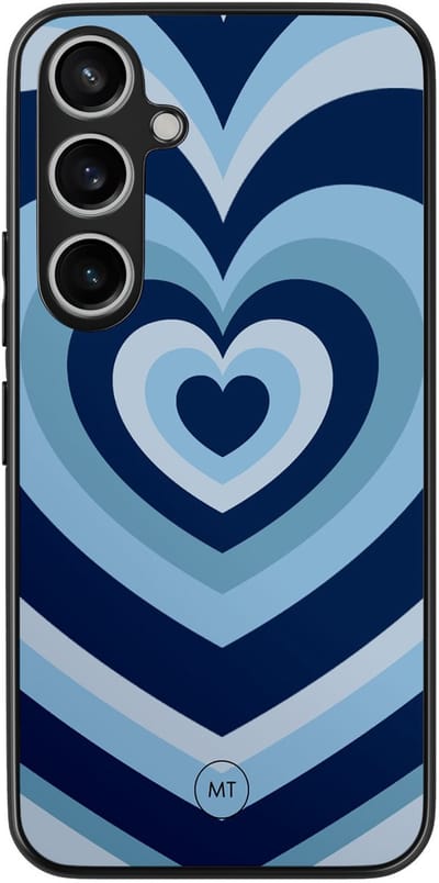 Hoesje geschikt voor Samsung Galaxy A55 - Hart blauw - TPU Hard Case Backcover - Blauw - Mooie Telefoonhoesjes