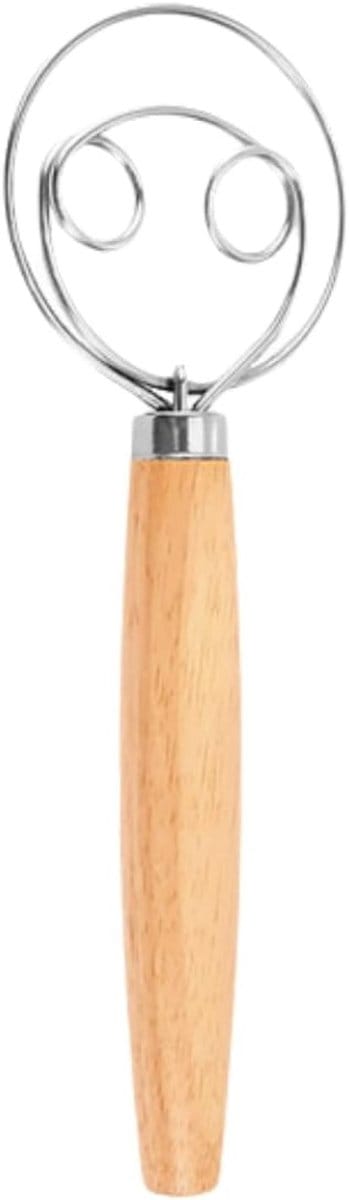 carmdering - Deense Deeggarde - Keukengarde - Keukengerei - Uniek Hartvormig Ontwerp - Ergonomisch Eiken Houten Handvat - Roestvrij Staal en Eikenhout - Duurzaam en Lichtgewicht - Ideaal voor Zuurdesem Brood Bakken - 1 Stuk