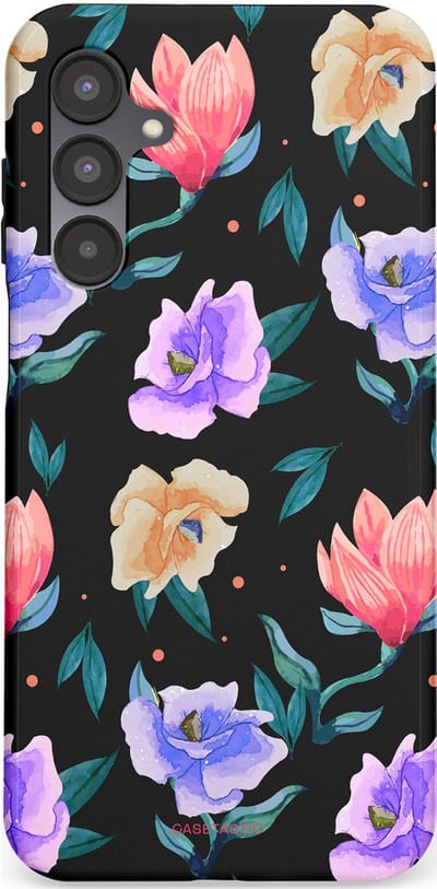 Casetastic hoesje geschikt voor Samsung Galaxy A16 - Dubbellaagse bescherming - Avondtuin - Fashion Case - Zwart Petrol Lavendel