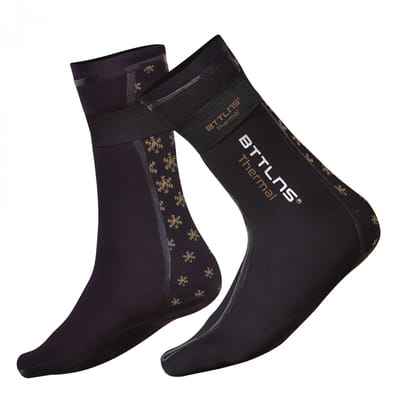 BTTLNS Thermal neopreen zwemsokken - Zwemsokken - 3mm neopreen - Bescherming tegen de kou - Verlengde klittenbandsluiting - Droge en warme voeten - Kheimon 1.0 - Goud - M (39-41)
