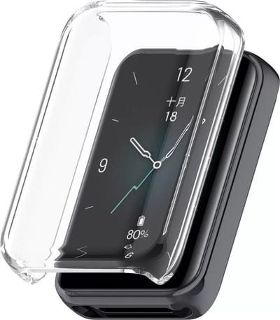 Strap-it Schokabsorberende TPU case - hoesje geschikt voor Honor Band 9 (transparant)