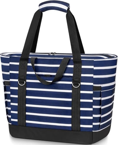 Grote, veelzijdige strandtas met ritssluiting voor werk, winkelen, picknick en outdoor activiteiten