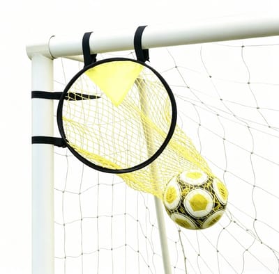 2 stuks Voetbal doelnet - voetbaldoelnet - 45*60cm - Voetbal Doel Netto - Target Set voor Voetbaldoel -Top Corner Netje - Free Kick Target Net - Geschikt voor voetbaltraining - eenvoudig te installeren - Geel