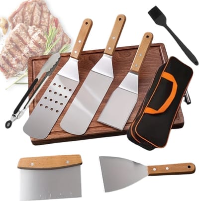 Livano Barbeque Set - Barbecueset - Barbecue - Barbecues - BBQ - Tangenset - Vleeset - Accessoires - Zomer - 10 stuks