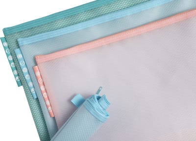 Exacompta 12x Tas met zipsluiting in soepele plastic Chromaline pastel - A4 - Geassorteerd - 37150E
