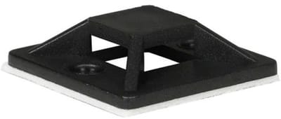 Zelfklevende kabelbindermontages, 25mm x 25mm, 50 stuks, Zwart