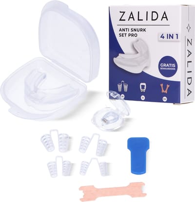 Zalida Anti Snurk Beugel - 4 in 1 Set - Snurkbeugels - Neusstrips - Anti Snurk Neusspreider - Neusclip - Snurken Anti - Incl. Gratis E-Book