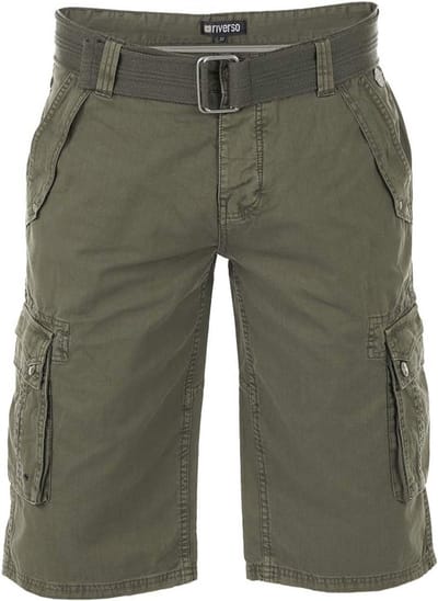 Heren Cargo Shorts met Riem Katoen Lange Bermuda Stijlvolle Herenbroek