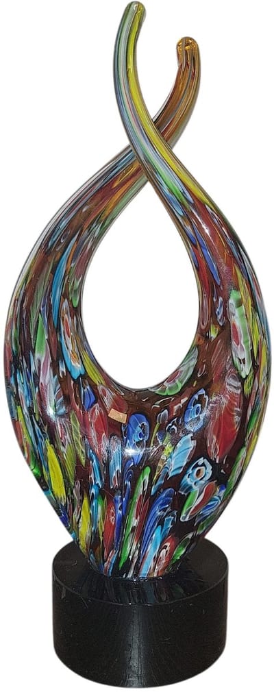 Flame - Glas - Glassculptuur - Multicolor - 11x24x7 cm - Kristalglas