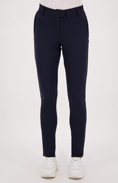 Je m'appelle Travelstof Dames Broek Regular fit Met stretch - Blauw - Maat L